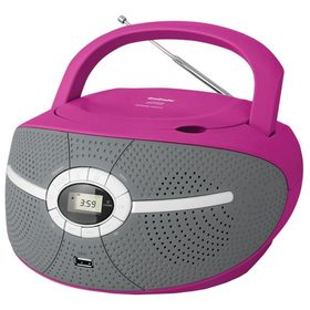 

Аудиомагнитола BBK BX195U, 2 Вт, CD, CDRW, MP3, FM(dig), USB, розовая