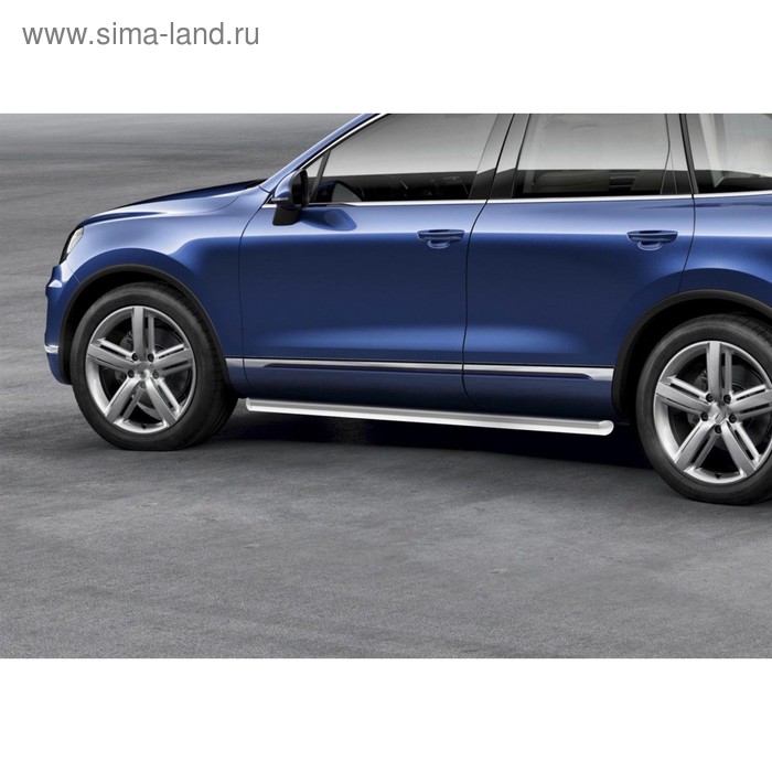 фото Защита порогов d57 rival для volkswagen touareg ii 2010-2018, нерж. сталь, 2 шт., r.5801.015