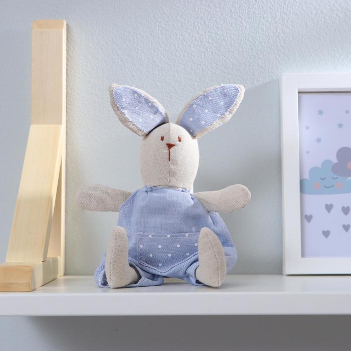 Мягкая игрушка "Зайка" ушки в крапинку, виды МИКС