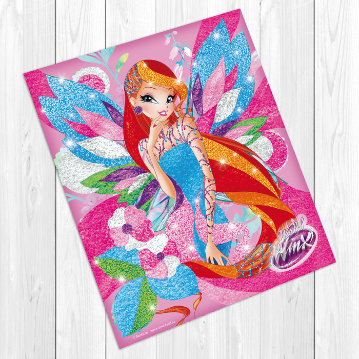 Фреска "Блум!" феи ВИНКС: Блум + 9 цветов песка по 4 г, стека, блестки 2 гр