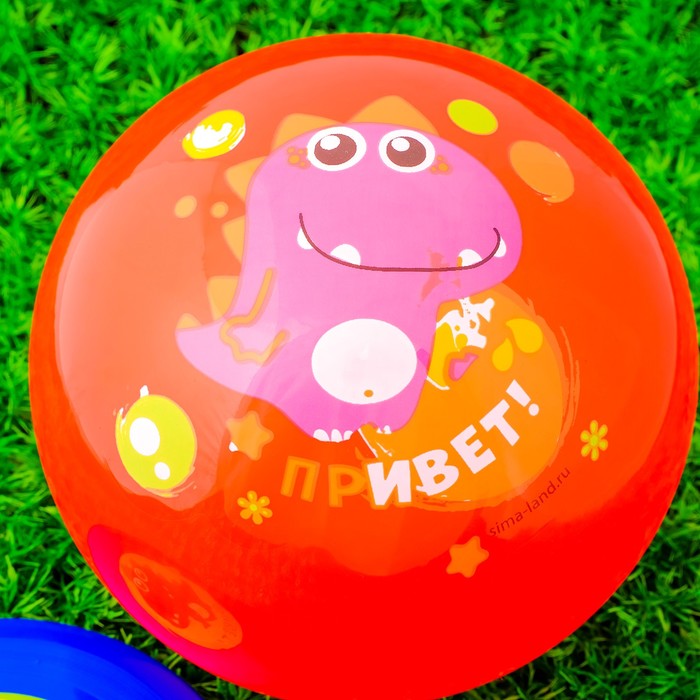 Игровой набор: фрисби, мяч детский "Динозаврик", 22 см