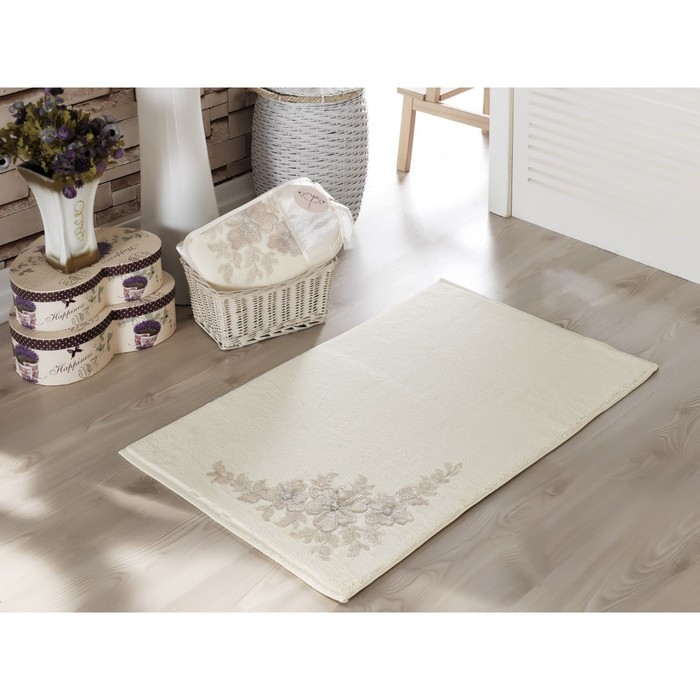 Коврик для ванной, Irya Pearly, 60х90 см, цвет кремовый 2524