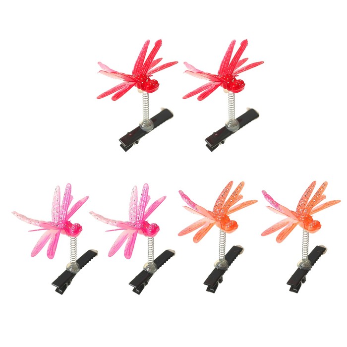 Карнавальный зажим "Стрекоза", цвета МИКС