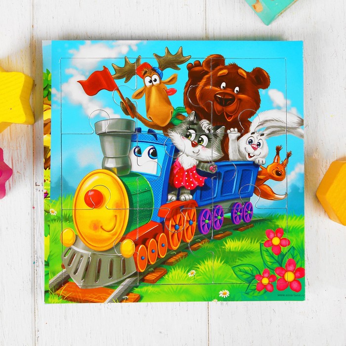 Пазл мягкий "Друзья", 15 х 15 см