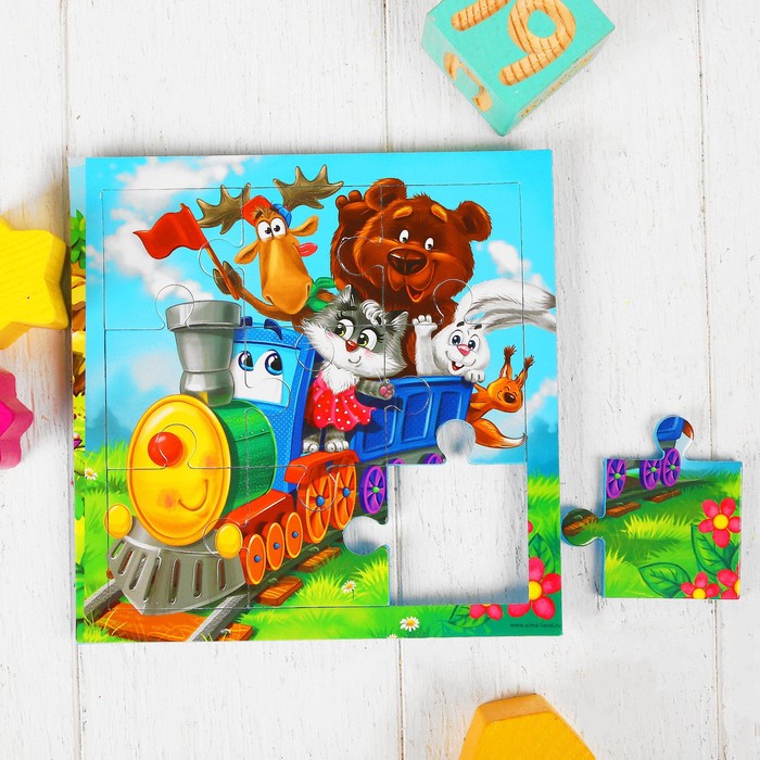 Пазл мягкий "Друзья", 15 х 15 см