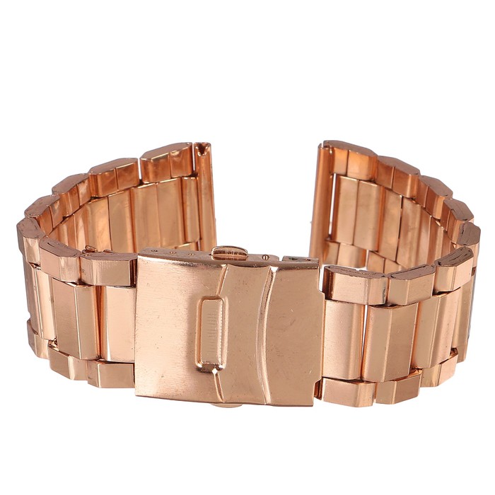 Ремешок для часов, 24мм, розовое золото, присоед., металл 22,5см