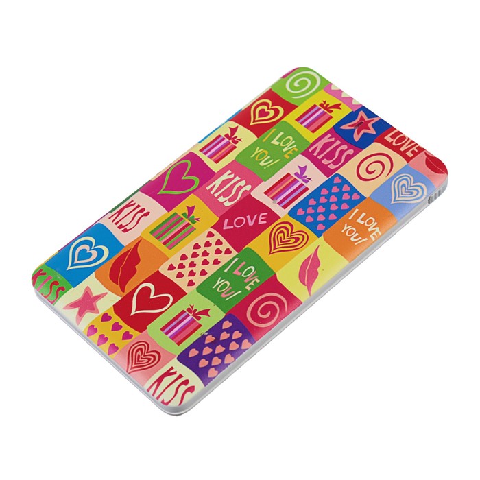 Внешний аккумулятор LuazON Home Love&Kiss,4000 мАч,провод microUSB,переходник для iPhone 5-X