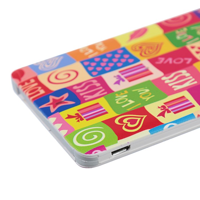 Внешний аккумулятор LuazON Home Love&Kiss,4000 мАч,провод microUSB,переходник для iPhone 5-X