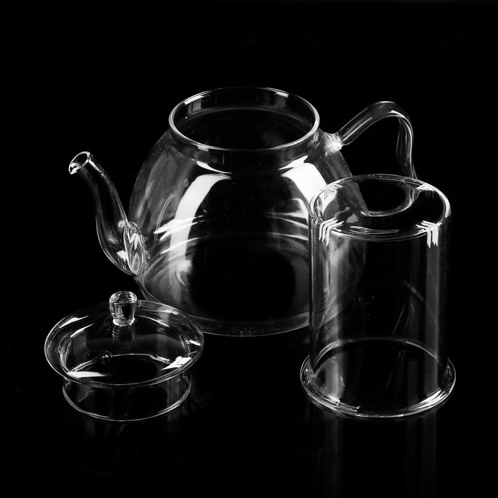 Чайник заварочный 800 мл "Баттерфляй", со стеклянным ситом