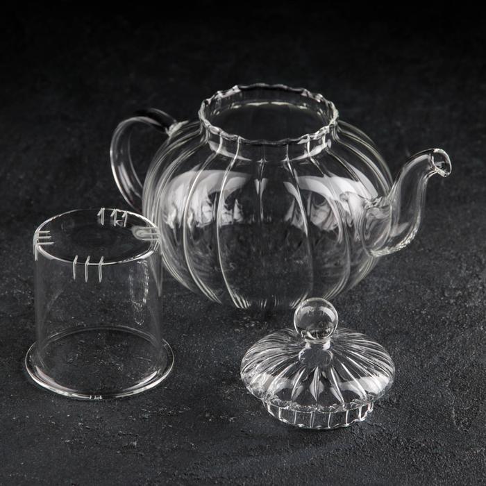 Чайник заварочный 800 мл "Диана", со стеклянным ситом