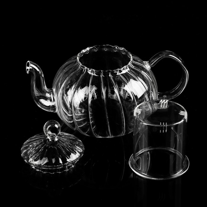 Чайник заварочный 800 мл "Диана", со стеклянным ситом