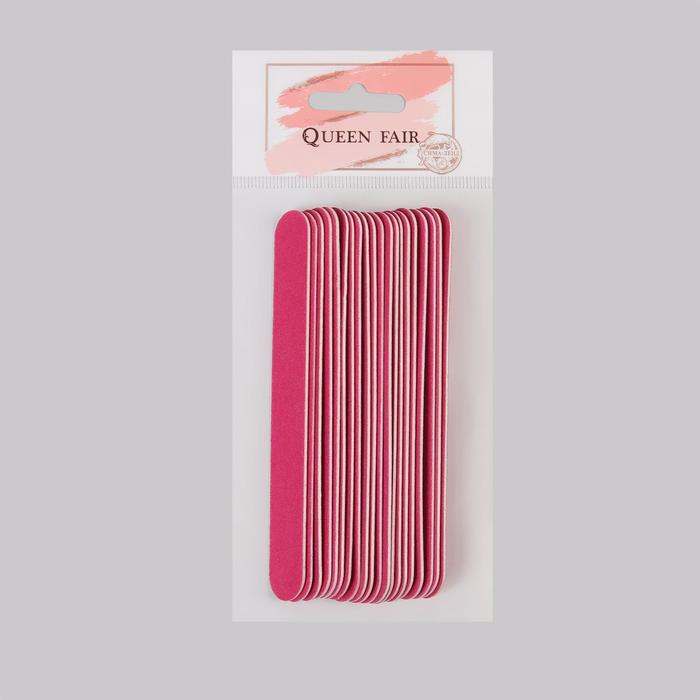 Пилка-наждак, абразивность 180/180, 20шт, 12см, классика, цвет МИКС