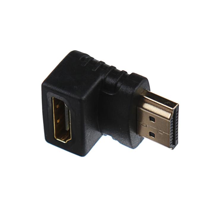 Переходник LuazON, HDMI (M) - HDMI (F), угловой переходник luazon pl 001 hdmi vga провод 0 2 м чёрный