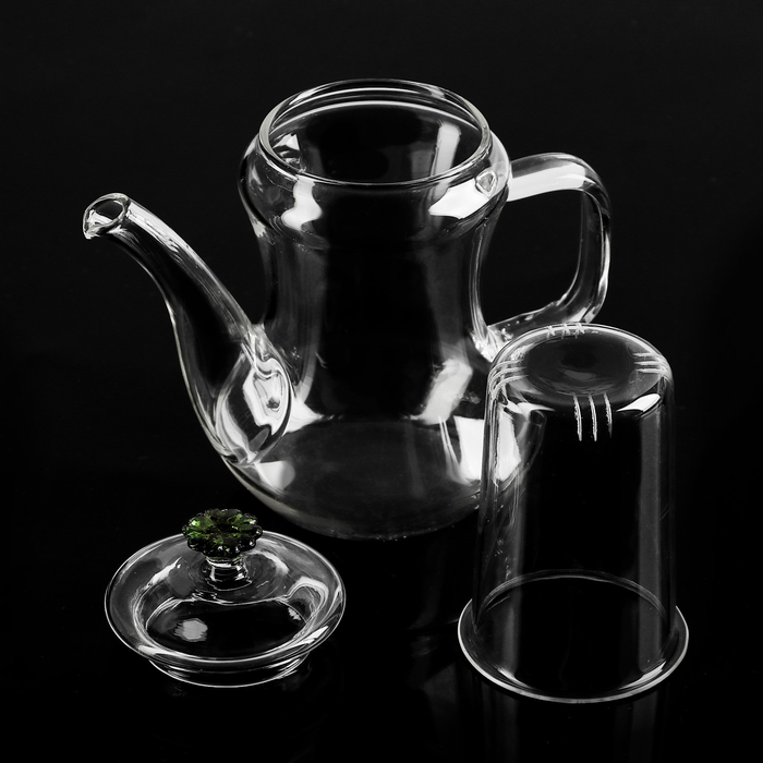 Чайник заварочный 300 мл "Жасмин", со стеклянным ситом