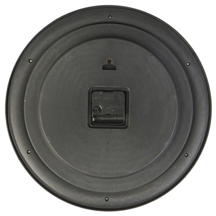 Часы настенные круг, на циферблате Повар на велосипеде, рама черная тонкая, d=33см