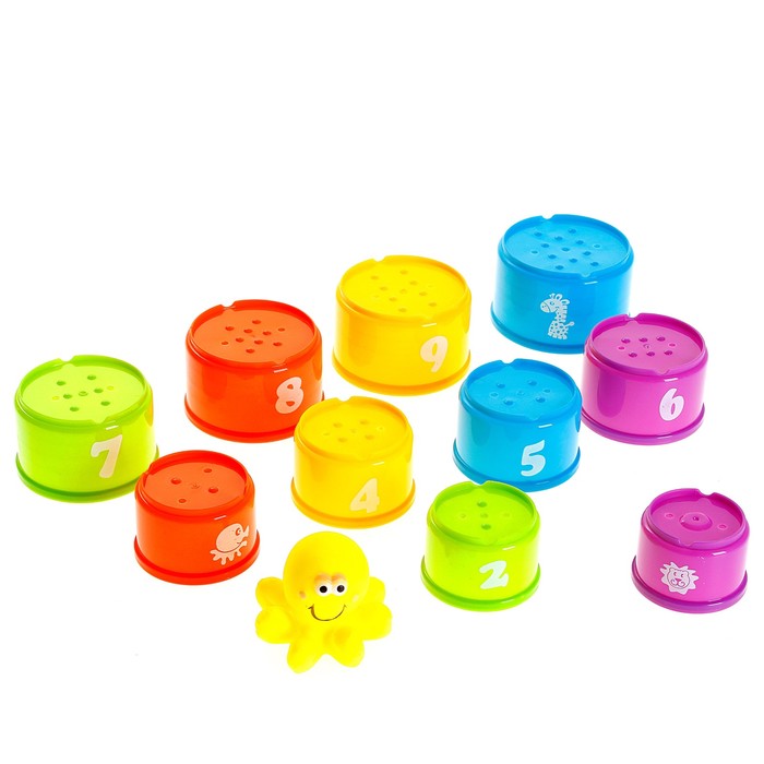 Набор для ванной «Забавные игры», 11 предметов, МИКС