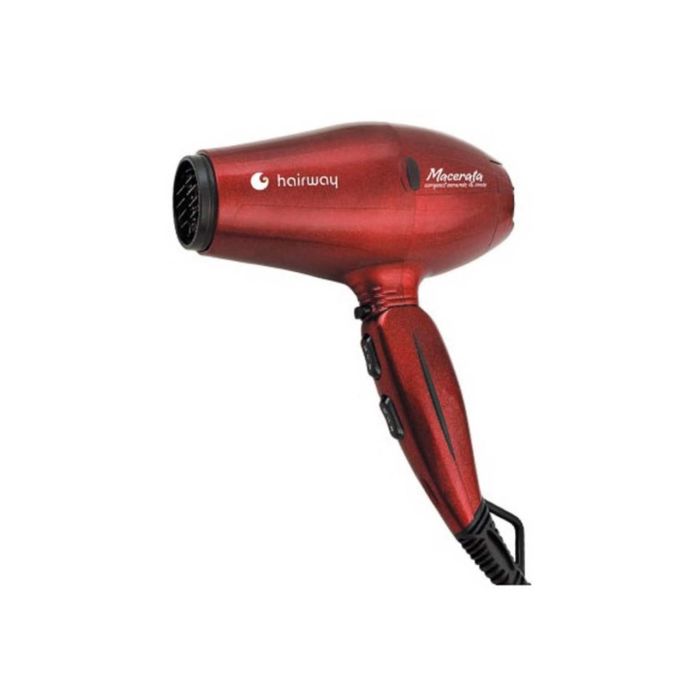 Фен Hairway Macerata compact (03060), 2100 Вт, ионизация, 2 режима, 2 скорости, красный