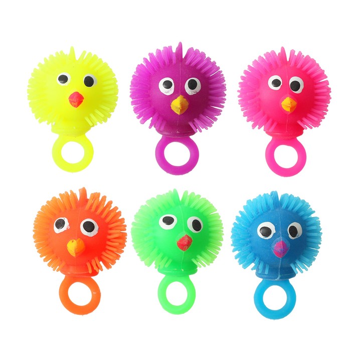 Ежка резиновый "Птенчик" световой, цвета МИКС