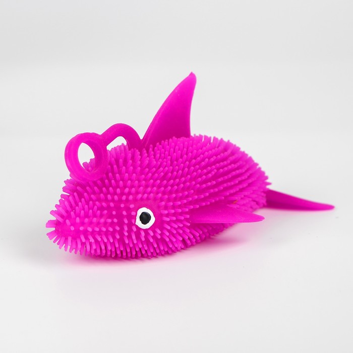 Ежка резиновый "Акула" световой, на резинке, цвета МИКС