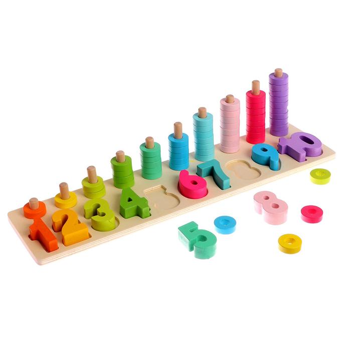 Набор для развития логики и счёта "Учим цифры и цвета"