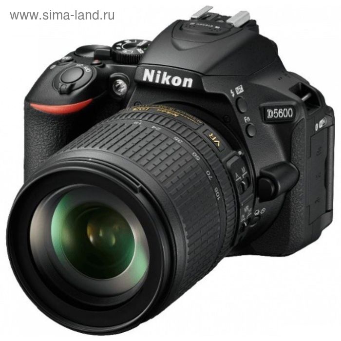 фото Зеркальный фотоаппарат nikon d5600, 24.2 mpix, 1080 p, full hd, sdxc li-ion, черный