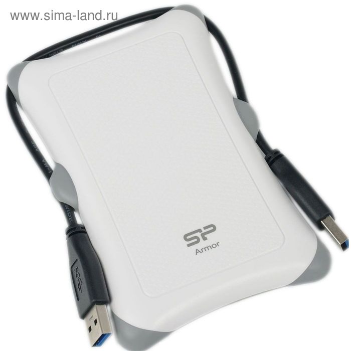 фото Внешний жесткий диск silicon power usb 3.0 2 тб a30 sp020тбphda30s3w armor 2.5", белый