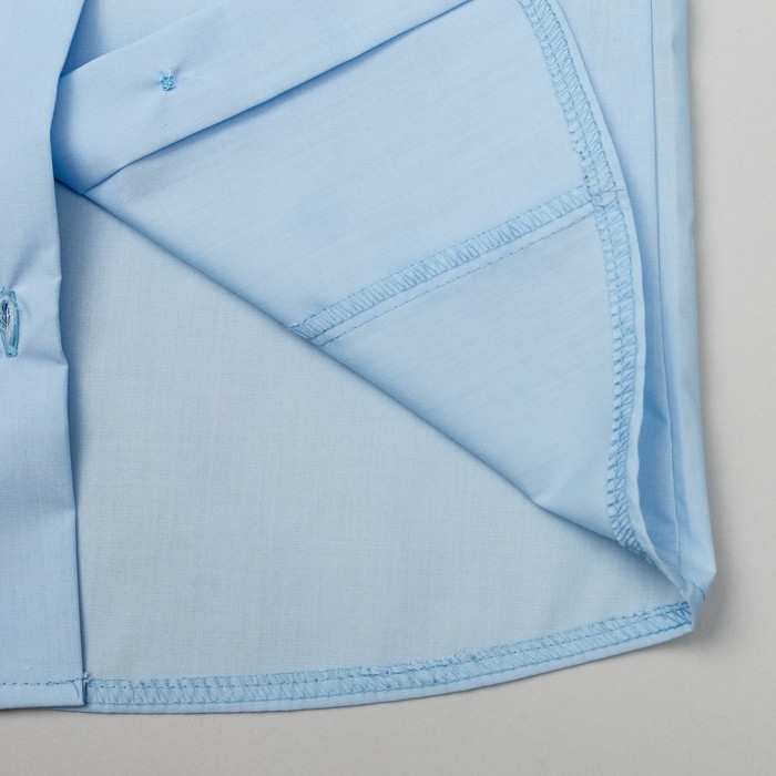 Блузка для девочки, рост 128 см, цвет голубой