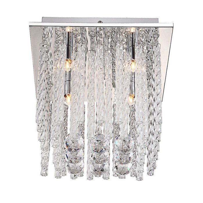 Люстра потолочная KIMI 4x33Вт G9 хром 30x30x28см