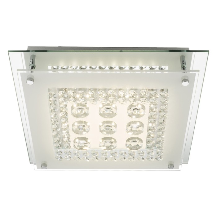 Люстра потолочная ELENA 1x12Вт LED хром 30x30x6,5см
