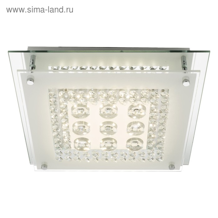 Люстра потолочная ELENA 1x12Вт LED хром 30x30x6,5 см люстра потолочная leah 1x18вт led хром 36x36x10 3 см