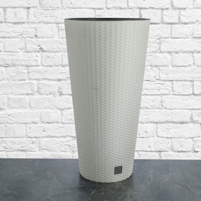 Кашпо Рато Тубус d40 h76.3 v64.0 белый