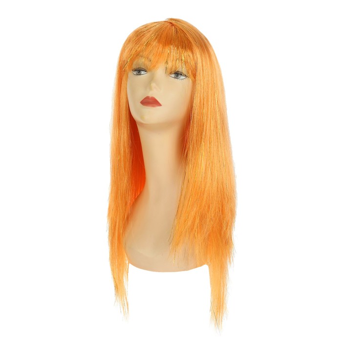 Карнавальный парик "Блеск", цвет оранжевый