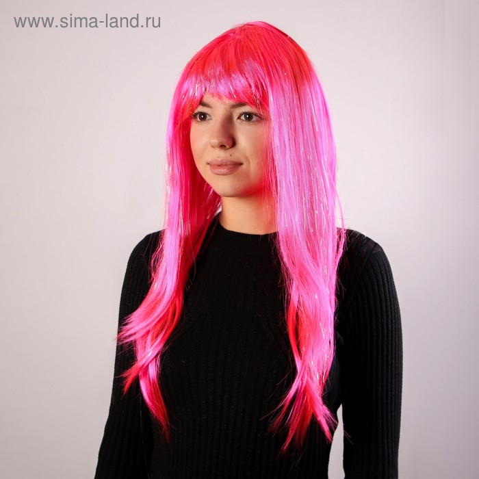 Карнавальный парик «Блеск», цвет розовый карнавальный парик блеск цвет розовый