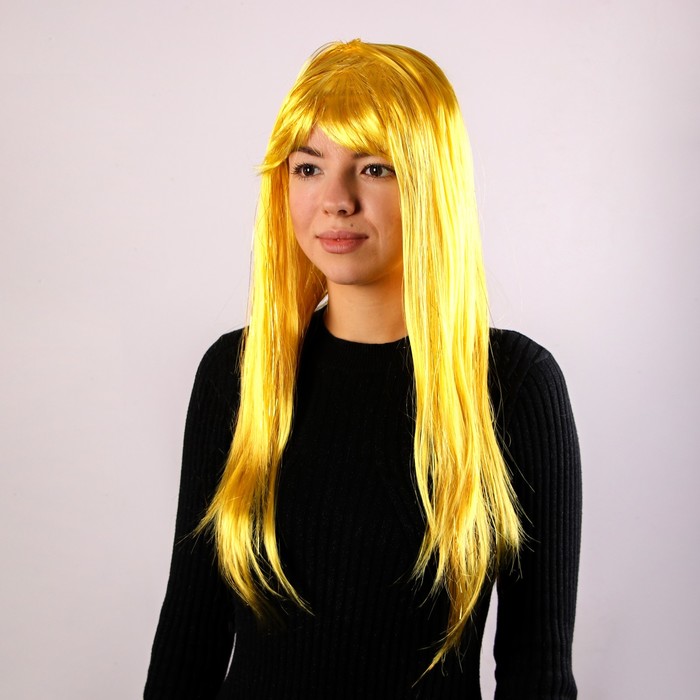 Карнавальный парик "Блеск", цвет желтый