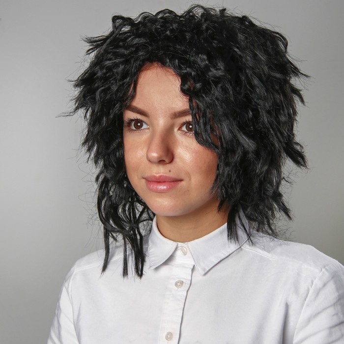 Карнавальный парик "Звезда", цвет чёрный