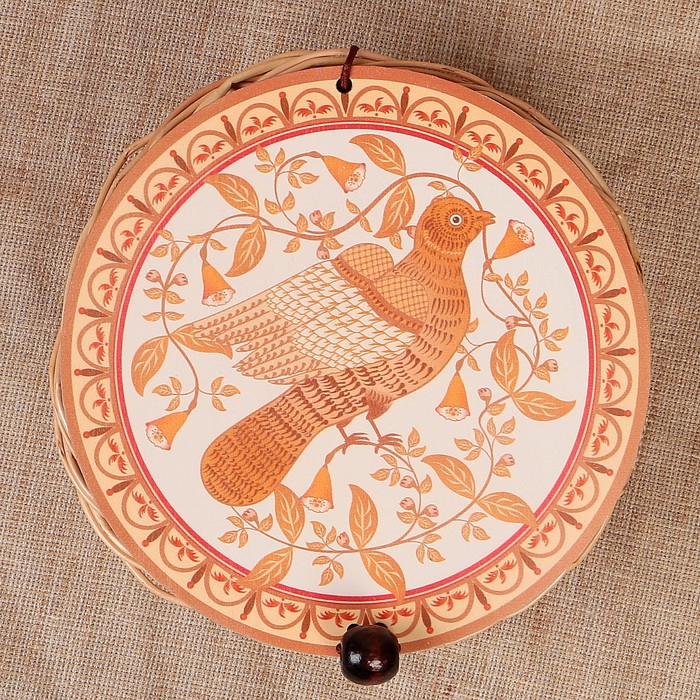 Футляр подарочный «Птица», красная, 15х15х6 см, ива