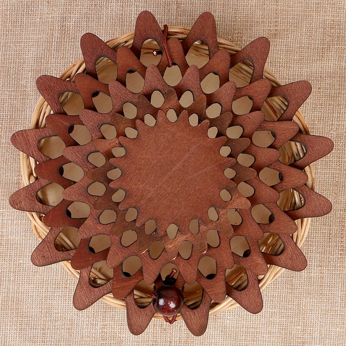 Шкатулка «Узорная», тёмная резная крышка, 15х15х6 см, шпон