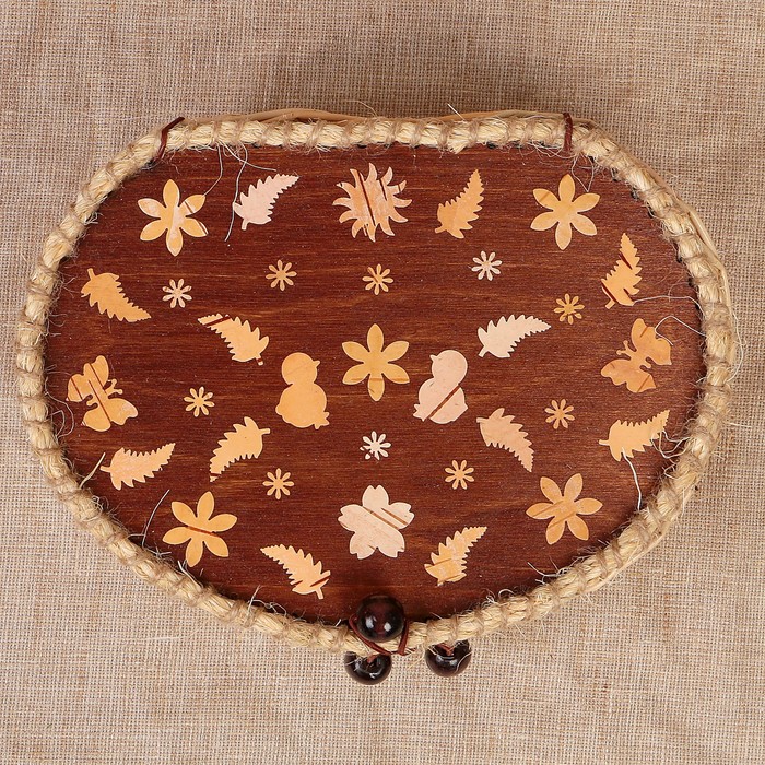 Футляр подарочный «Осень», инкрустация берестой, 22х16х8,5 см