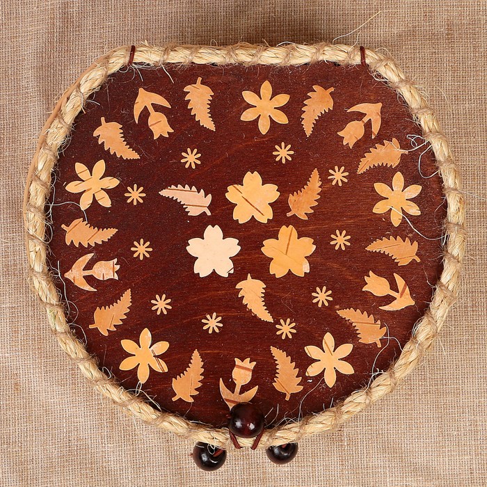 Футляр подарочный «Осень», инкрустация берестой, 19х17,5х8,5 см