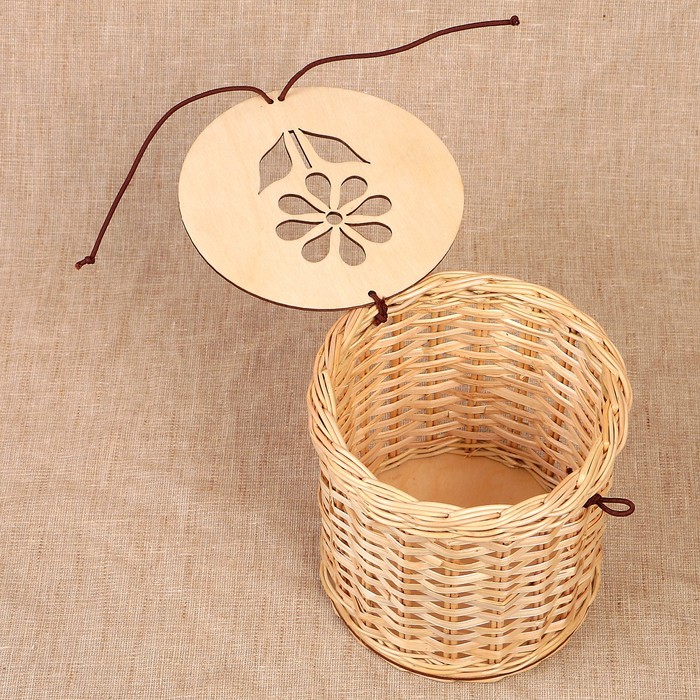 Шкатулка «Цветок», 15х15 см, шпон