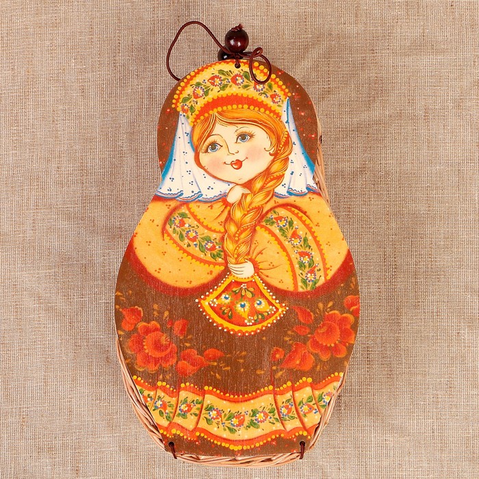 Футляр подарочный «Матрёшка Любава», средняя, ива 15х6х25 см