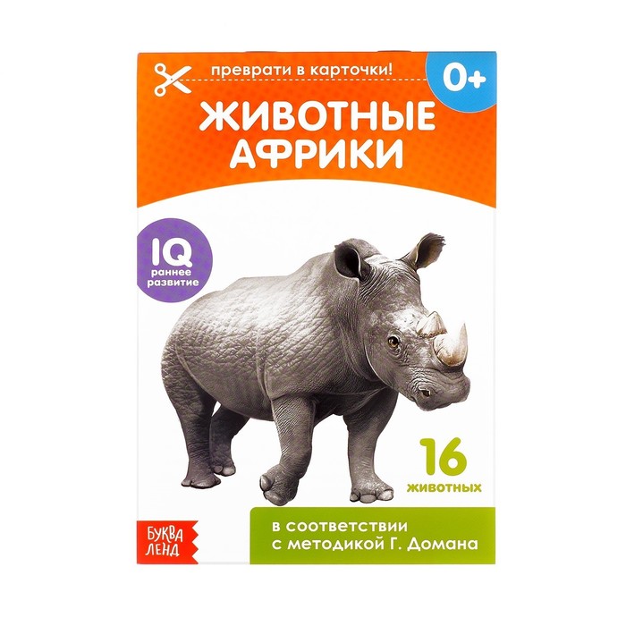 Обучающая книжка по методике Г. Домана "Животные Африки"  20 стр.