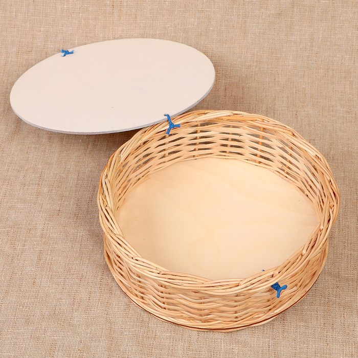 Футляр подарочный «Птица», синяя, 21х21х6 см, ива