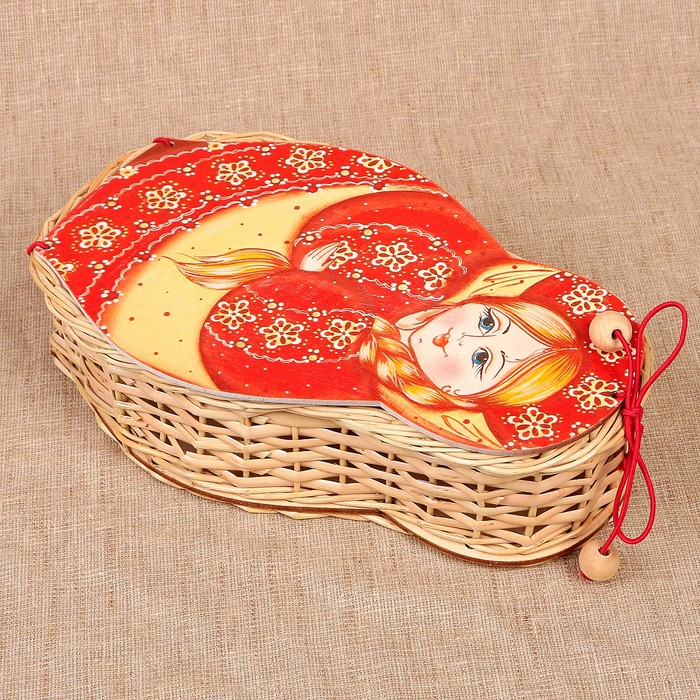 Футляр подарочный «Сударушка», средняя, ива 15х6х25 см