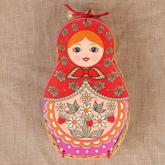 Футляр подарочный «Матрёшка - лето», малая, ива 12х5х20 см