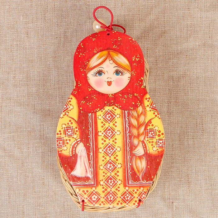 Футляр подарочный «Матрёшка Ладушка», малая, ива 12х5х20 см