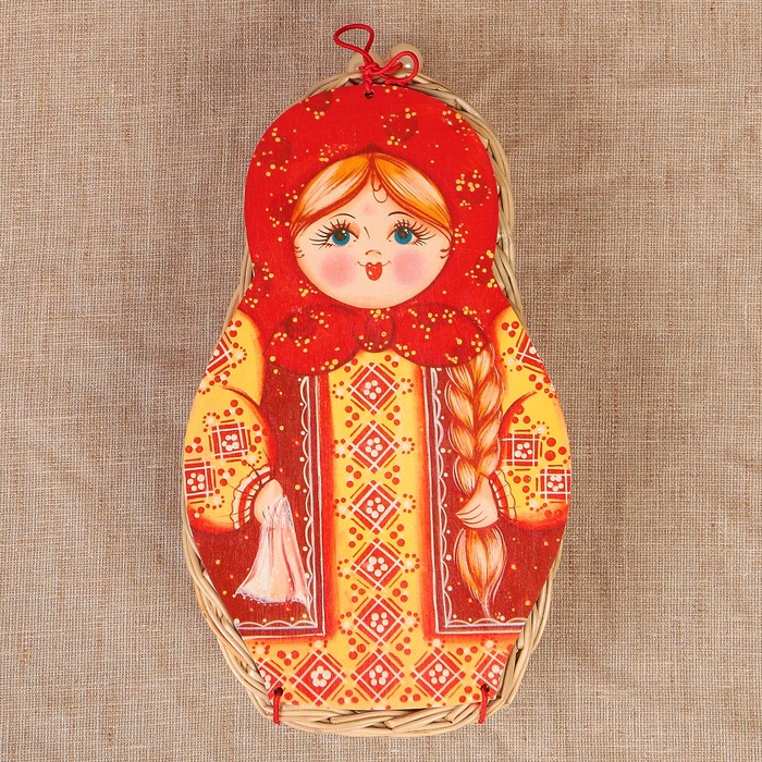 Футляр подарочный «Матрёшка Ладушка», средняя, ива 15х6х25 см