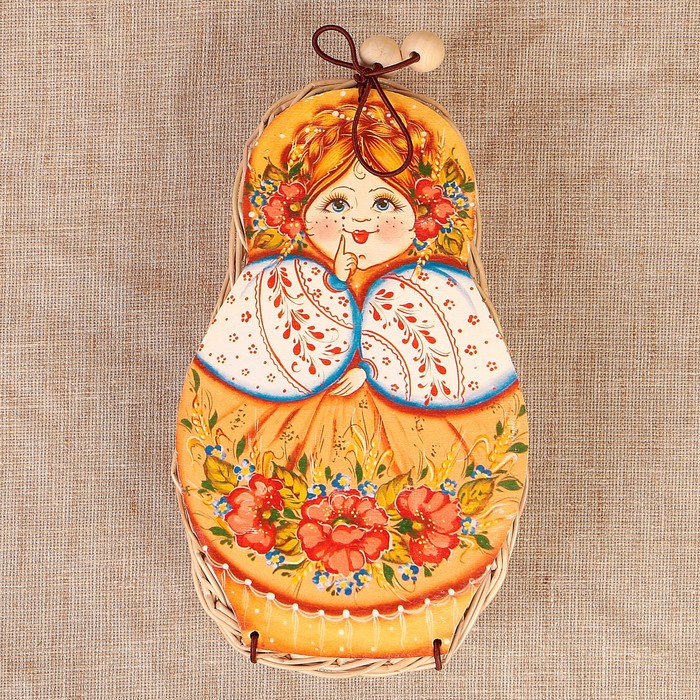 Футляр подарочный «Матрёшка Настенька», малая, ива 12х5х20 см