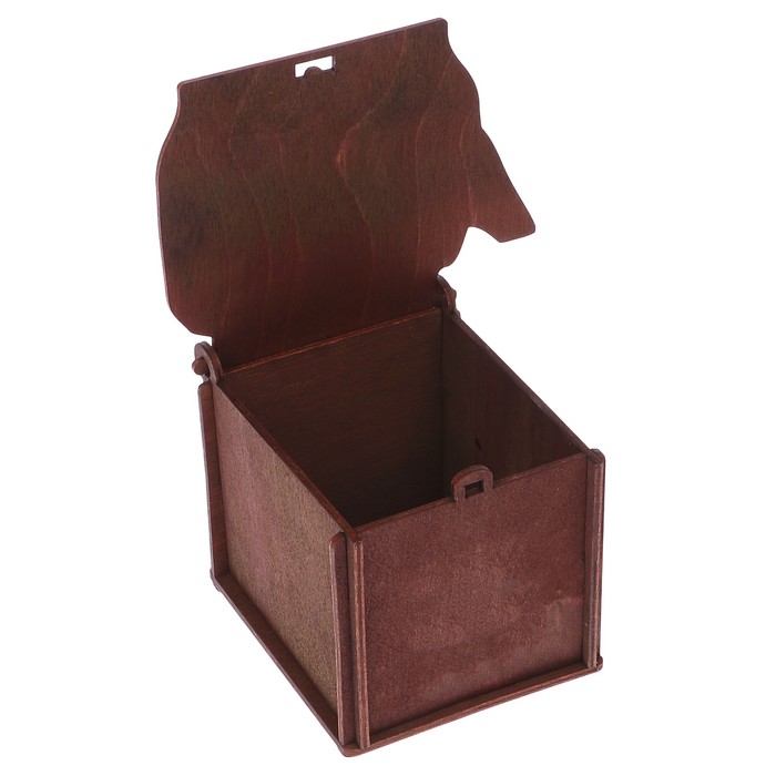 Чайный домик «Чайник», с инкрустацией берестой, с откидной крышкой, 11,8х15х15,7 см