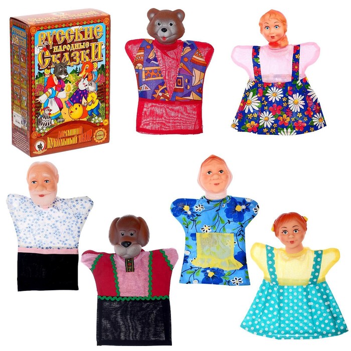 Кукольный театр «Маша и медведь» в новой упаковке домашний кукольный театр маша и медведь 6 кукол перчаток